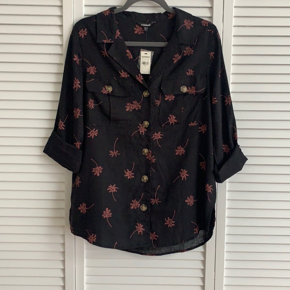 Express button down long sleeved shirt